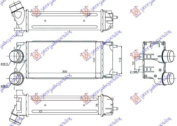 HLADNJAK INTERC. 1,6 HDI (30x150x80) 09-