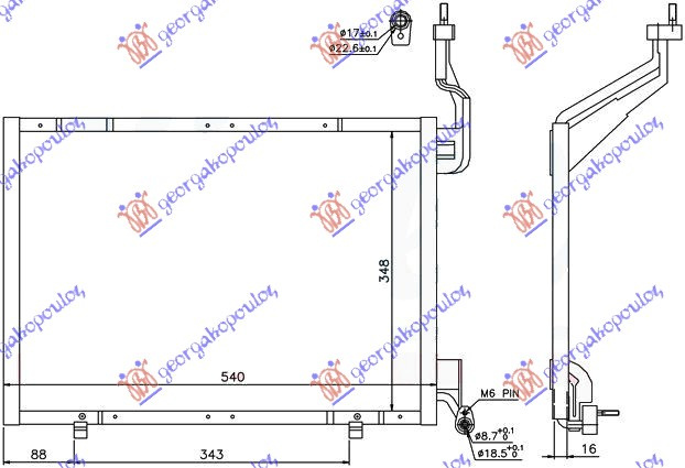 HLADNJAK KLIME 1.6 TDCi (54x34.8x16) -14