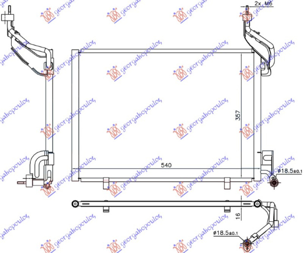 HLADNJAK KLIME 1.6 TDCi DIZEL 14- (540x357x16)