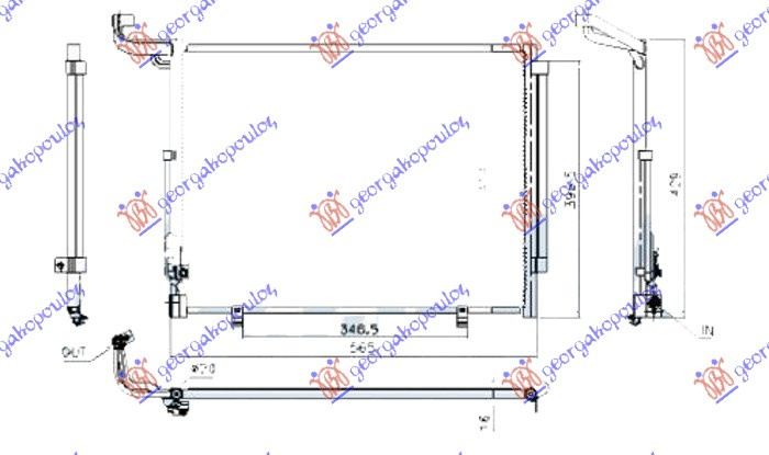 HLADNJAK KLIME 1.0 EcoBoost BENZIN (AUTO) (490x410x16)