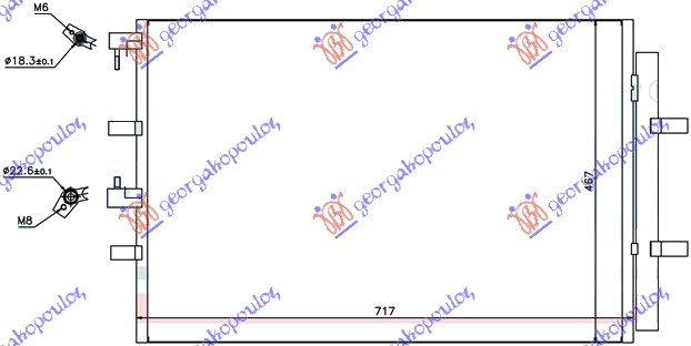 HLADNJAK KLIME 2,2 TDCi (71,7x46,7)