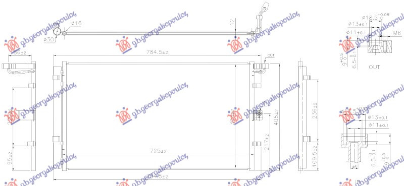 HLADNJAK KLIME 1.5 DIZEL 18- (725x393x12)