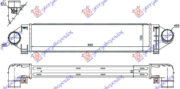 HLADNJAK HLADNJAKA 2.5 ST225/RS305/RS350 BENZINSKI (660x150x65)