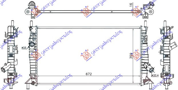 HLADNJAK MOTORA 1.6-1.8-2.0TDCi-2.5 ST (67x38)MAN/AUTO