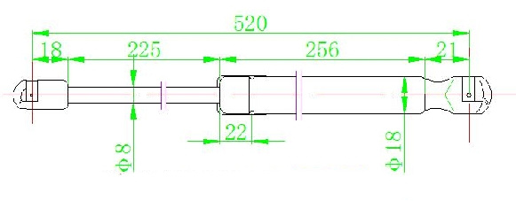 AMORTIZER GEPEK VRATA (520L-280N)