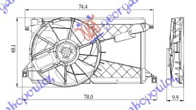 KOMPLET VENTILATORA 1.8-2.0i-16V Di TURBO