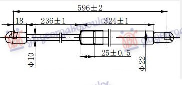 AMORTIZER GEPEK VRATA (597L-465N)