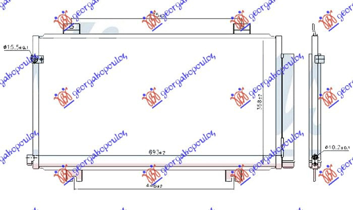 HLADNJAK KLIME 1.6 i-DTEC DIZEL (660x360x12)