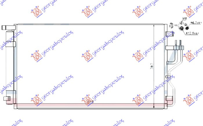 HLADNJAK KLIME SVI MODELI BENZIN (655x380x16) (KOREJSKI)