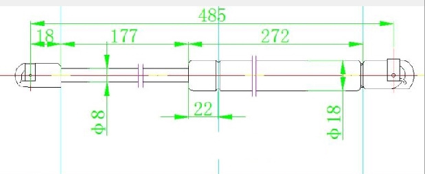 AMORTIZER GEPEK VRATA (485L-560N)