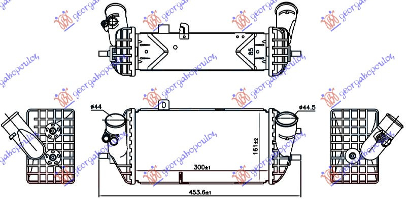 INTERCOOLER 1.1-1.4 CRDI (300x161x85)