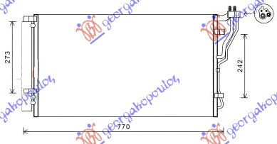 HLADNJAK KLIME 2.0i-2.4i 16V (71.5x38.2x1.2)