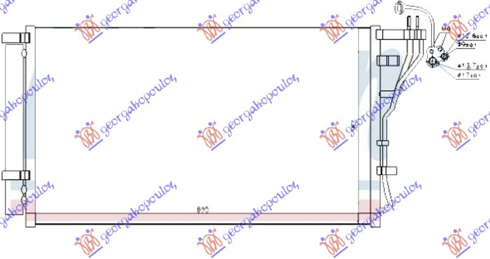 HLADNJAK KLIME 2.0i-2.4 GDI BENZINSKI (695x383x16)