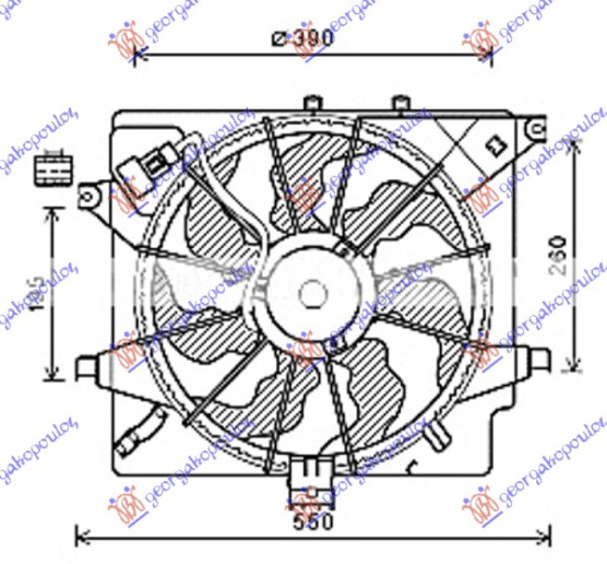 VENTILATOR KOMPLET DIZEL (HELLA TIP)