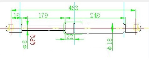 AMORTIZER GEPEK VRATA (463L-160N)