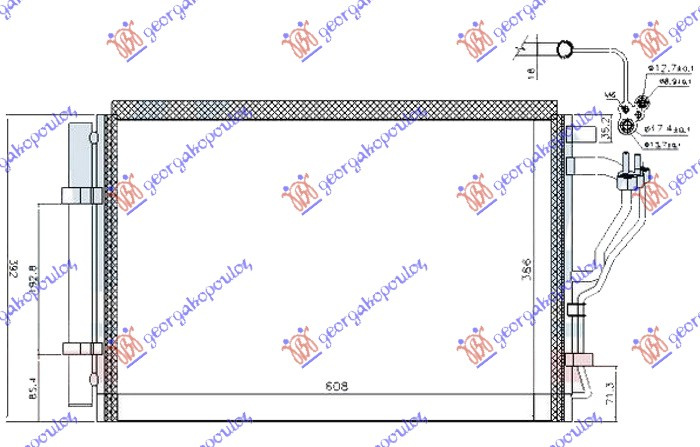 HLADNJAK KLIME SVI MODELI BENZIN (570x375x16)