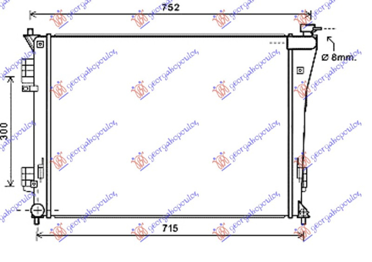 HLADNJAK MOTORA 1.6-2.0i16V (63.8x48.5x1.4)