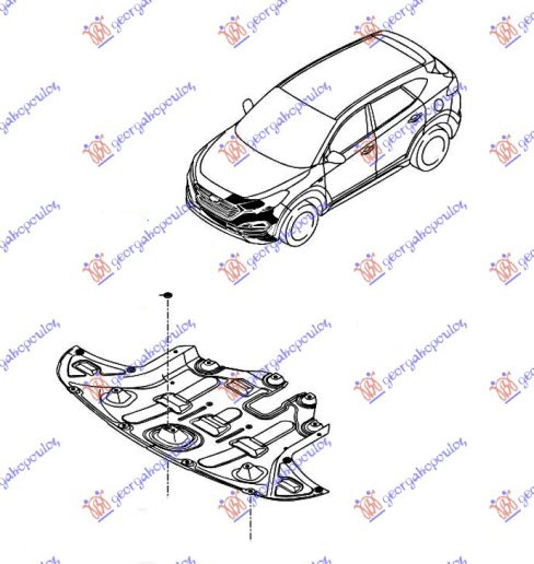 ZAŠTITA / POKLOPAC ISPOD MOTORA DIZEL PLASTIKA