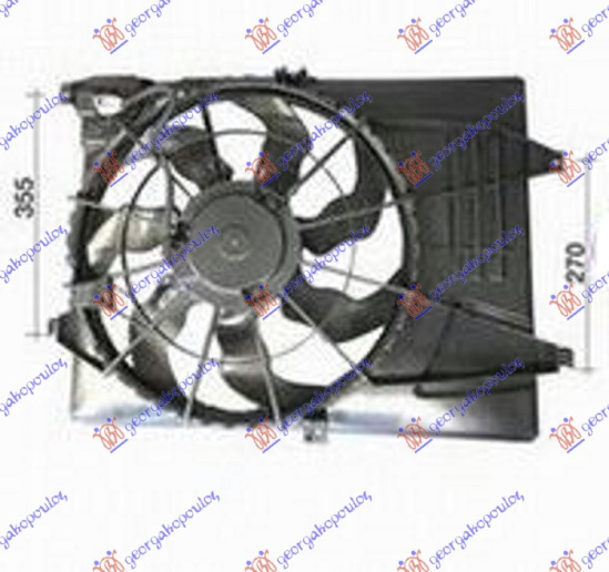 KOMPLET VENTILATORA 1.6 GDi-2.0 CVVT-2.4 Gdi BENZIN (460mm) (3 PIN)