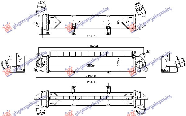 INTERCOOLER 1.0 BENZIN (580x108x90)