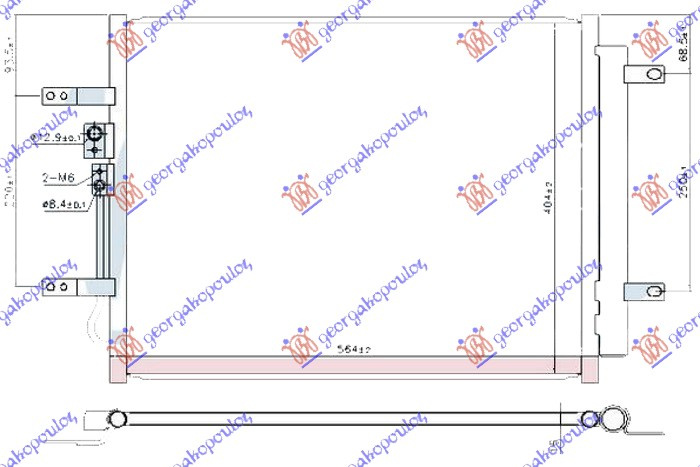 HLADNJAK KLIME 1.6 BENZINSKI/HIBRIDNI (520X405X16)