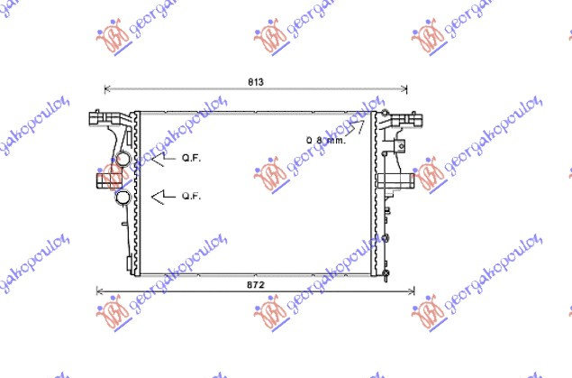 HLADNJAK MOTORA 2.3 TD (63.8x43.9x38) MAN/AUTO