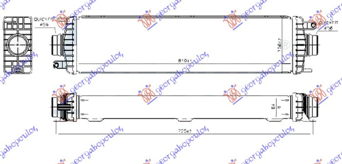 INTERCOOLER 2.0 TURBO BENZIN (610x160x64)