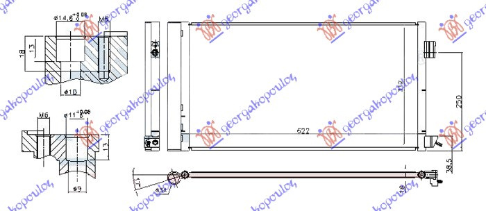 HLADNJAK KLIME 2.0 TURBO BENZINSKI (585x310x16)