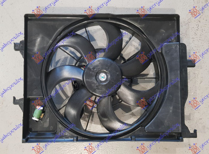 VENTILATOR KOMPLET (1.2/1.4 BENZIN) (390mm) (3 PIN)