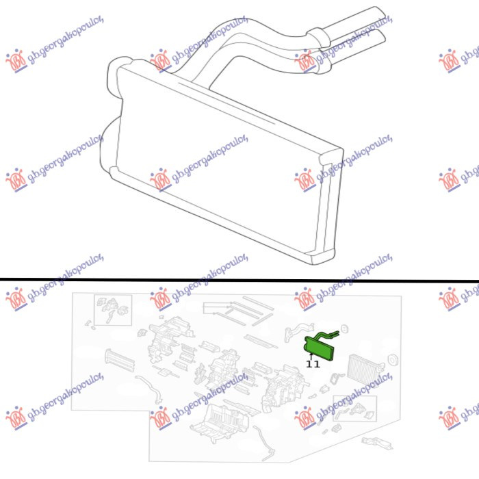 Hladnjak kabine (207X154X26) doowon tip