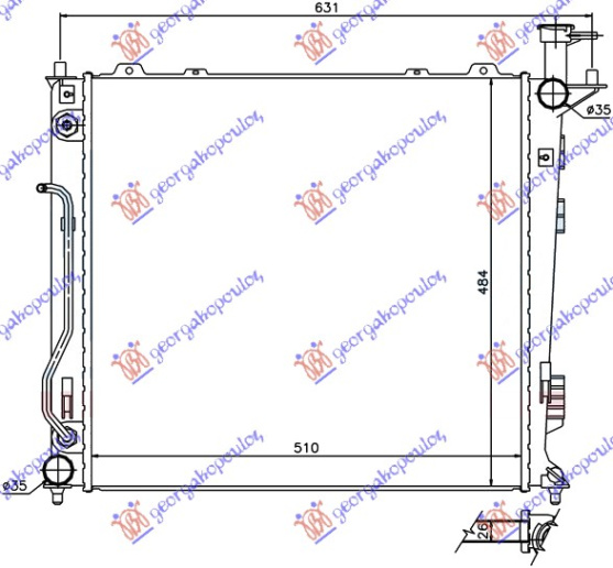 hladnjak 20 - 22 CRDi (51x483x26)man/auto