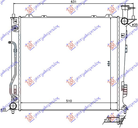 hladnjak 20 - 22 CRDi (51x483x26)man/auto