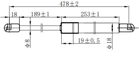 AMORTIZER GEPEK VRATA (478L-600N)