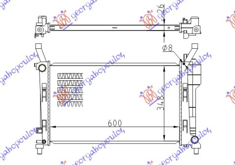 HLADNJAK MOTORA 1.5-1.7i-8V +/-A/C (60x37.4) MX