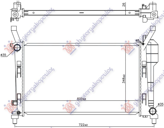 HLADNJAK 1.5-1.7i-8V +/-A/C (60x37,4) MANUAL (MARELLI)