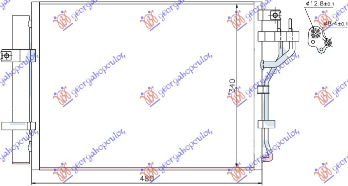 HLADNJAK KLIME ZA SVE MODELE BENZINSKI (440x340x16)