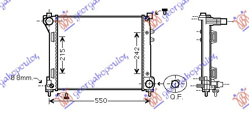 HLADNJAK MOTORA 0.9i 8V 1.3 DIZEL (48x39.2x16)