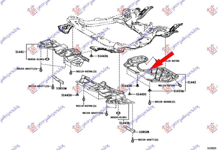 ZAŠTITA / POKLOPAC ISPOD MOTORA (PLASTIČNI)