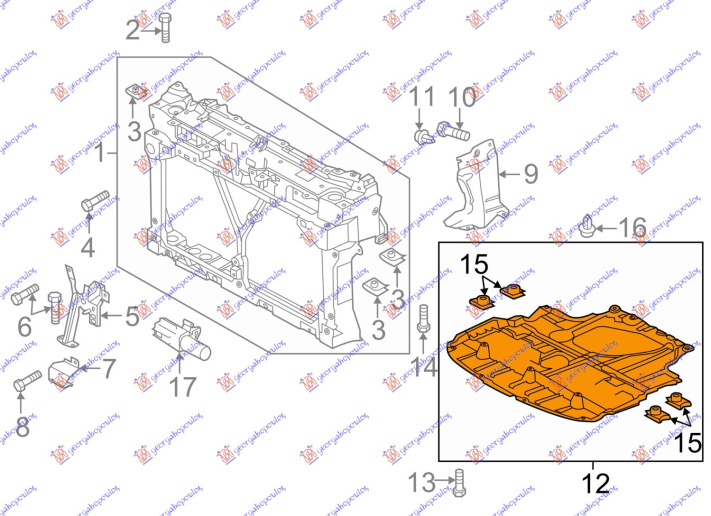 ZAŠTITA / POKLOPAC ISPOD MOTORA PLASTIKA 1.8 BENZ