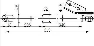 amortizer  (prtjažnik) (5 vrata) (613L-375N)
