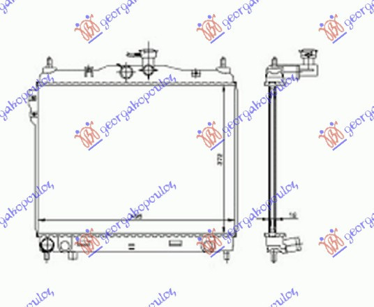 HLADNJAK MOTORA 1.6CC +/-AC (50x38) (VENTIL.33cm