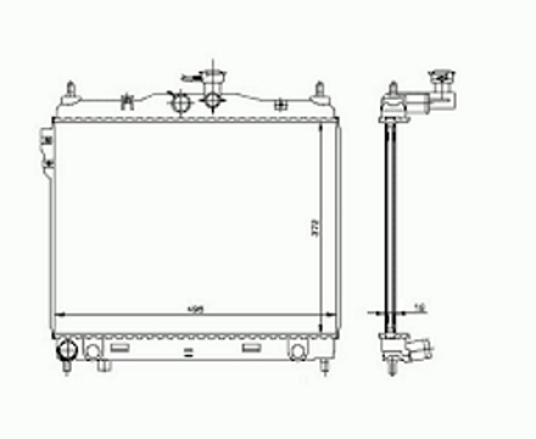 HLADNJAK MOTORA 1.6CC +/-AC (50x38) (VENTIL.33cm