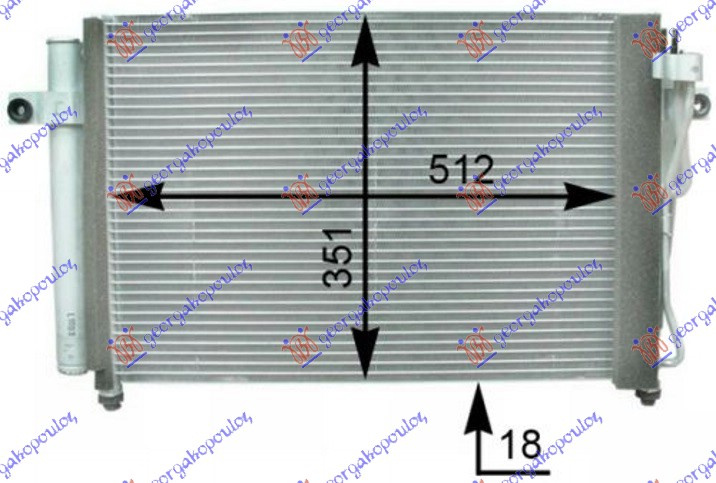 HLADNJAK KLIME 1.1/1.3i 16i 12V (50.3x35)