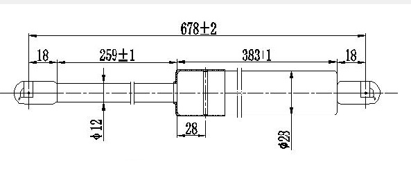 AMORTIZER GEPEK VRATA (678L-1060N)