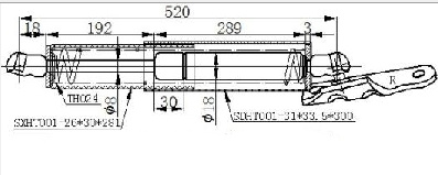 AMORTIZER GEPEK VRATA (521L-760N)