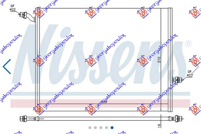 hladnjak  motora dodatni  benzin-dizel (640x510x16) (MAHLE BEHR PREMIUM LINE)