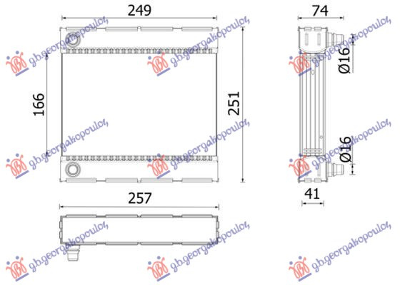 DODATNI HLADNJAK 2.0 BENZINSKI (LIJEVI) (249x166) (MAHLE PREMIUM)