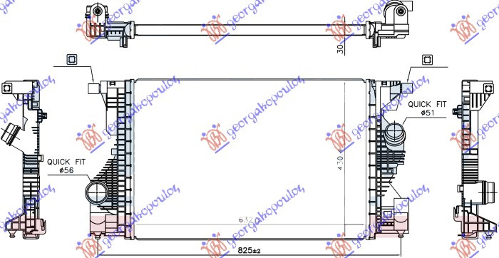 INTERCOOLER SVI BENZINSKI MODELI (630x430x30)