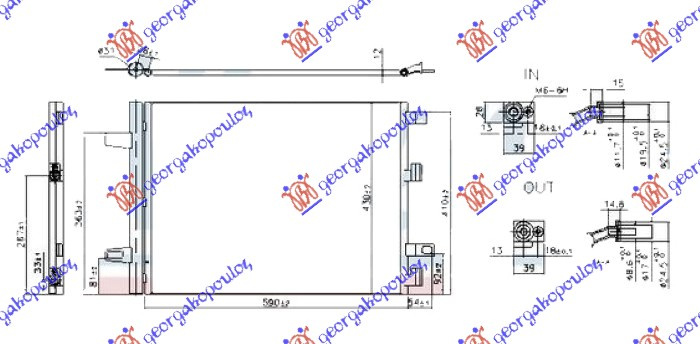 HLADNJAK KLIME SVI MODELI BENZIN-DIZEL (570x430x12)