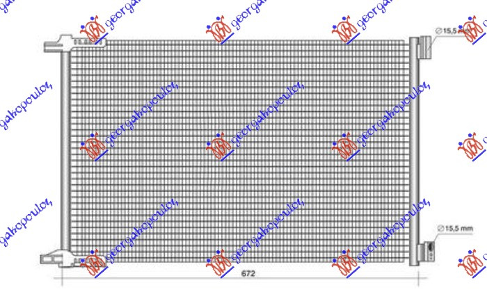 HLADNJAK KLIME 3.0-4.0-6.0 BENZINSKI/HIBRIDNI - 2.9-3.0 DIZEL (645x449x12)